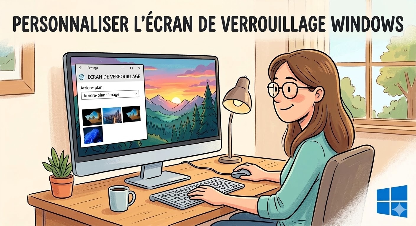 modifier image écran de verrouillage de Windows