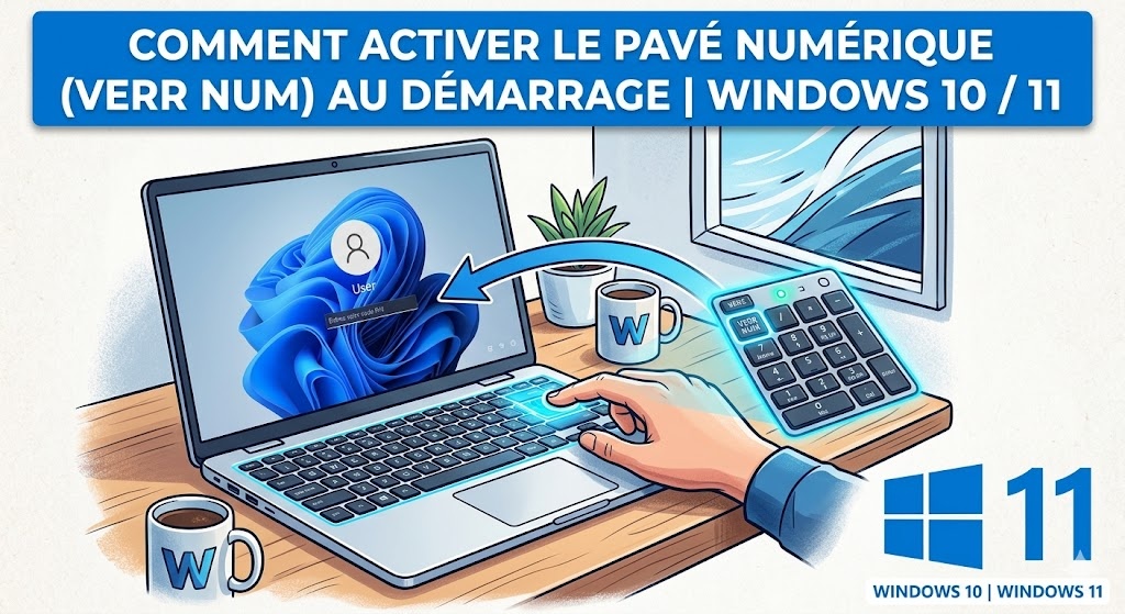 activation du pavé numérique au démarrage de Windows