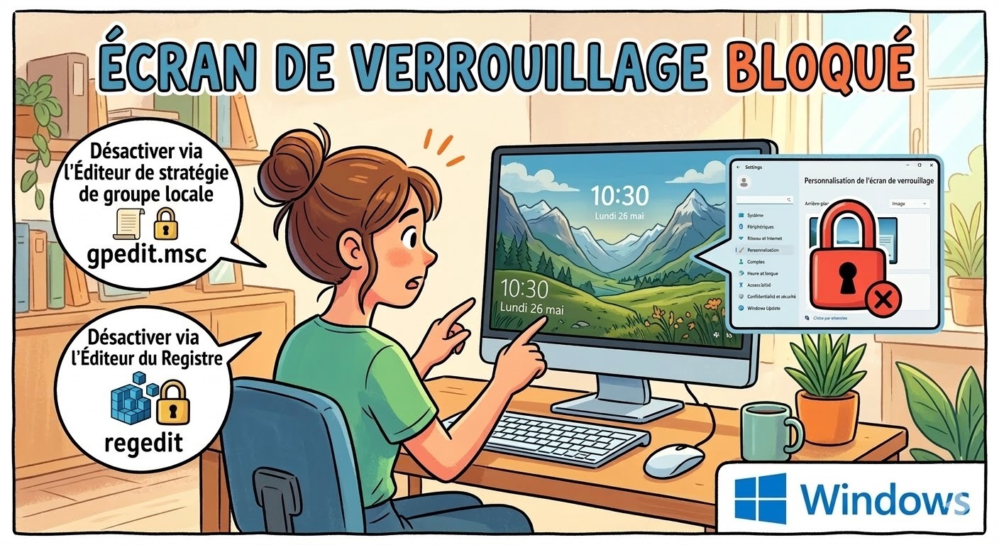 bloquer l'écran de verrouillage de Windows
