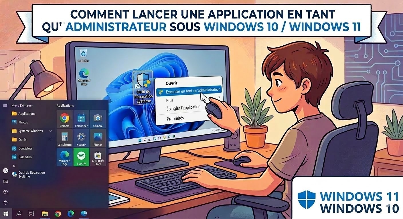 lancer une application en tant qu'administrateur sous Windows