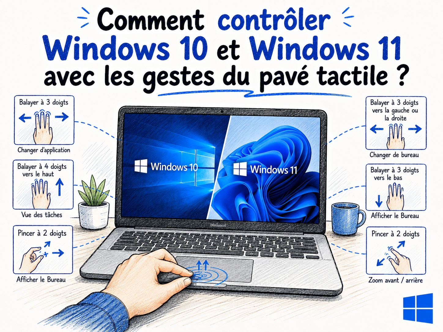 gestes pavé tactile Windows