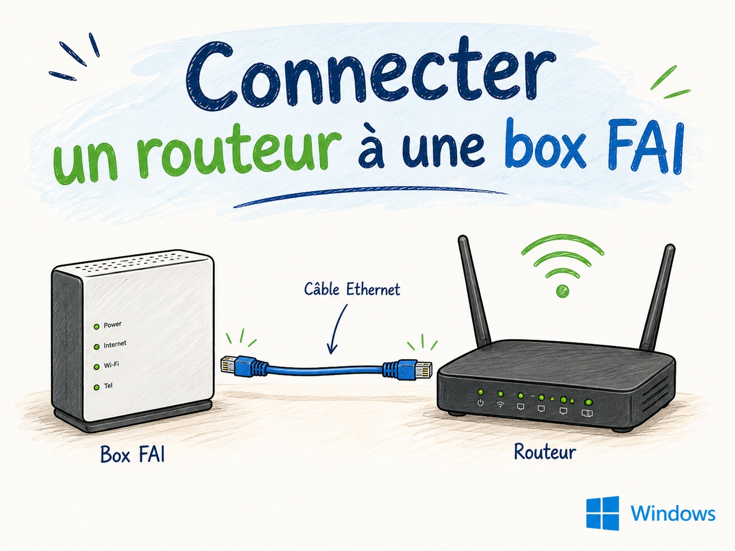 connecter un routeur à une box