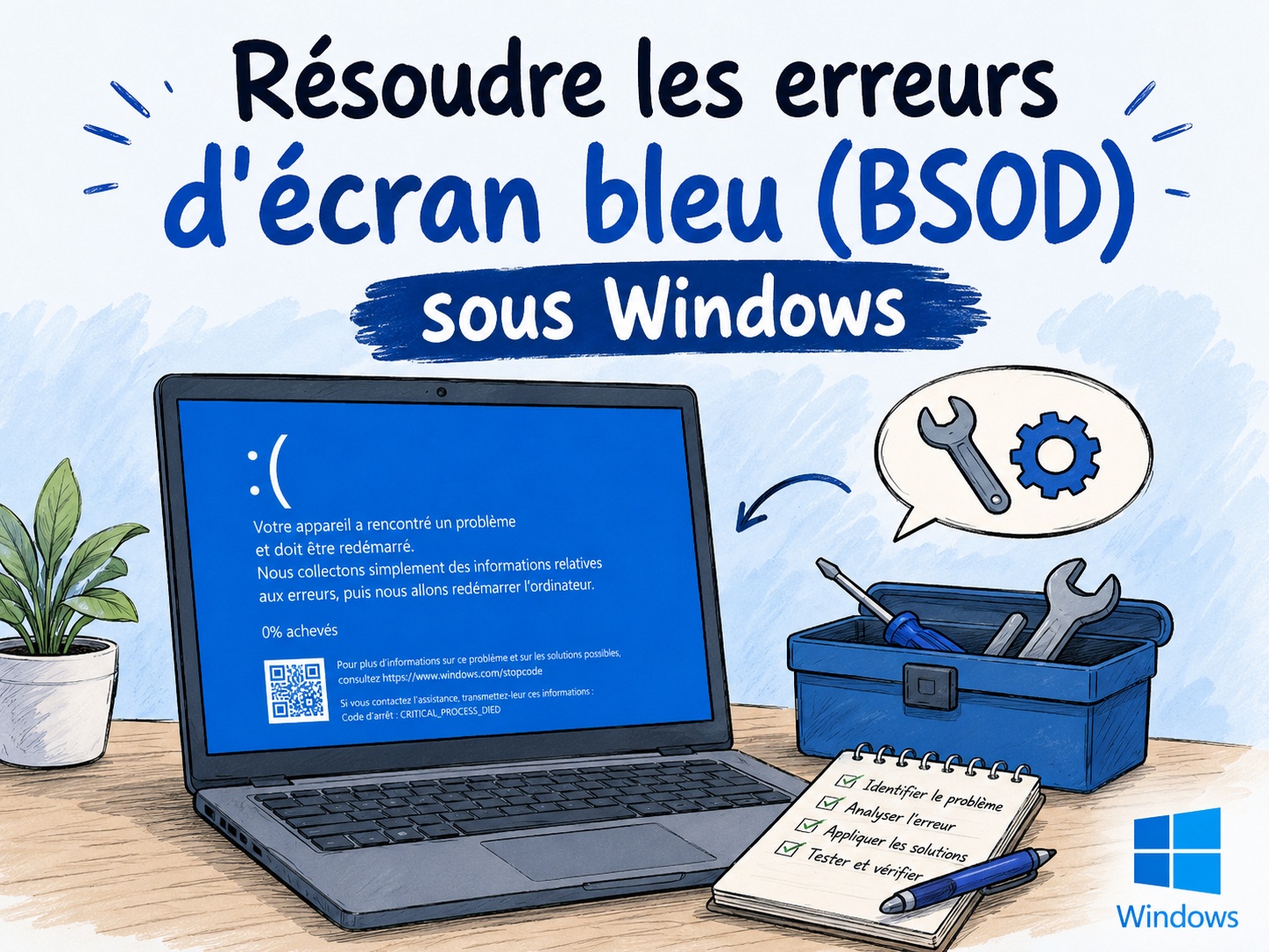 réparation écrans bleus Windows