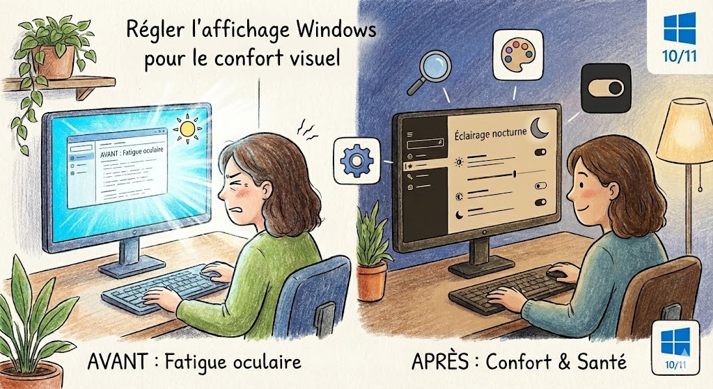régler affichage Windows