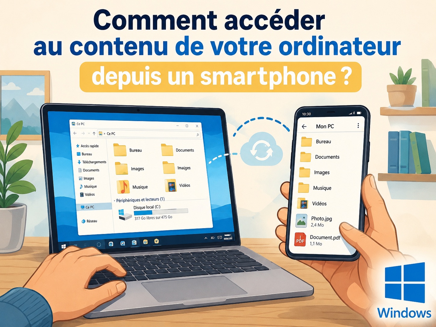 accéder à un PC Windows avec un smartphone