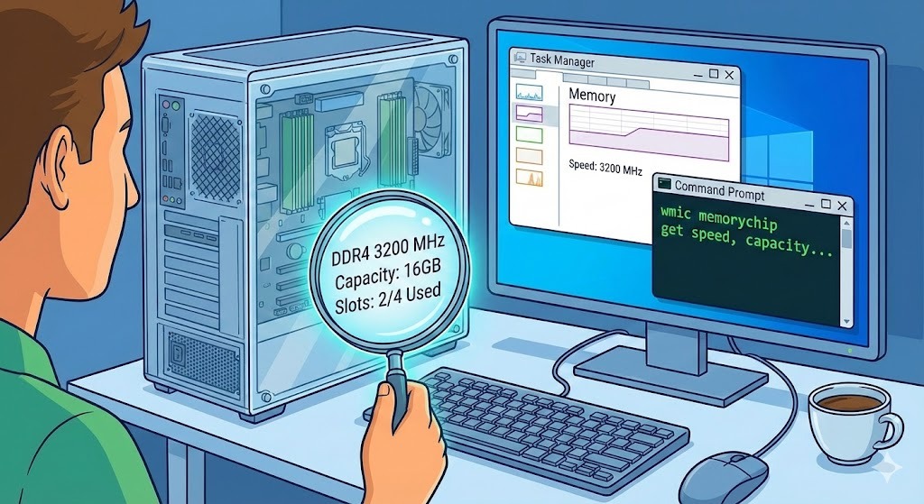 déterminer capacité mémoire ordinateur Windows