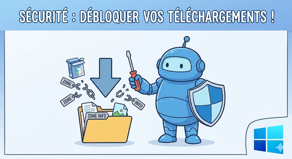 débloquer les fichiers téléchargés sous Windows