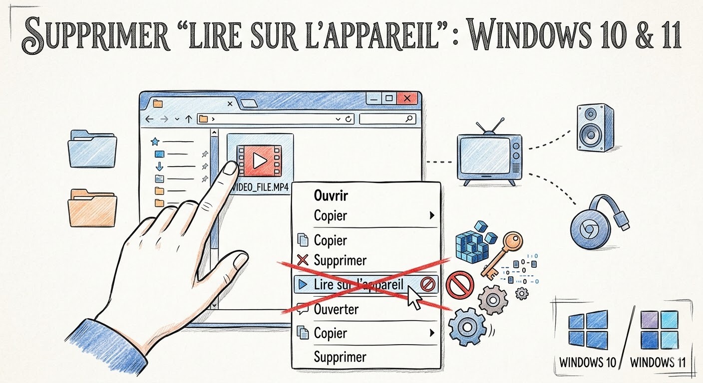supprimer Lire sur l'appareil dans le menu contextuel de Windows