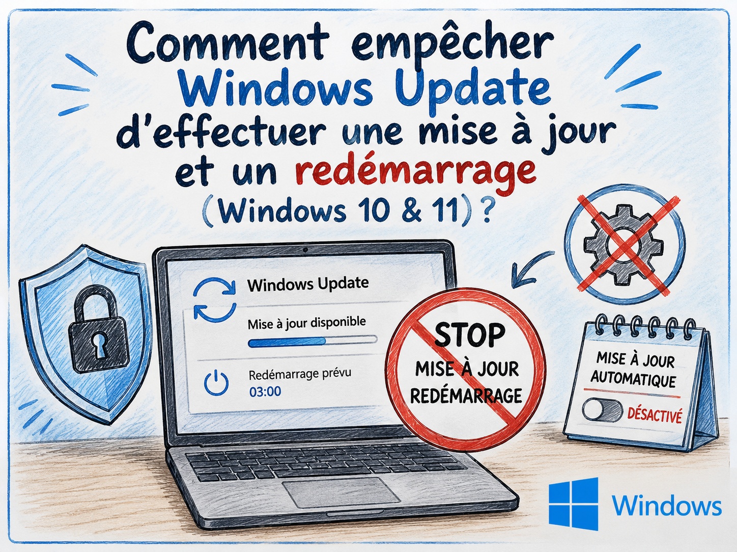 empêcher redémarrage Windows Update