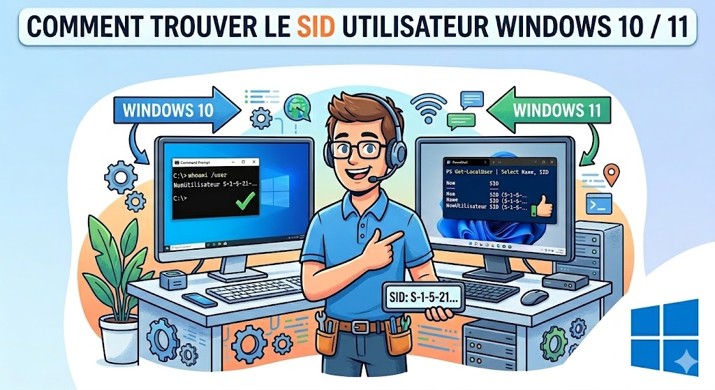 trouver sid utilisateur Windows