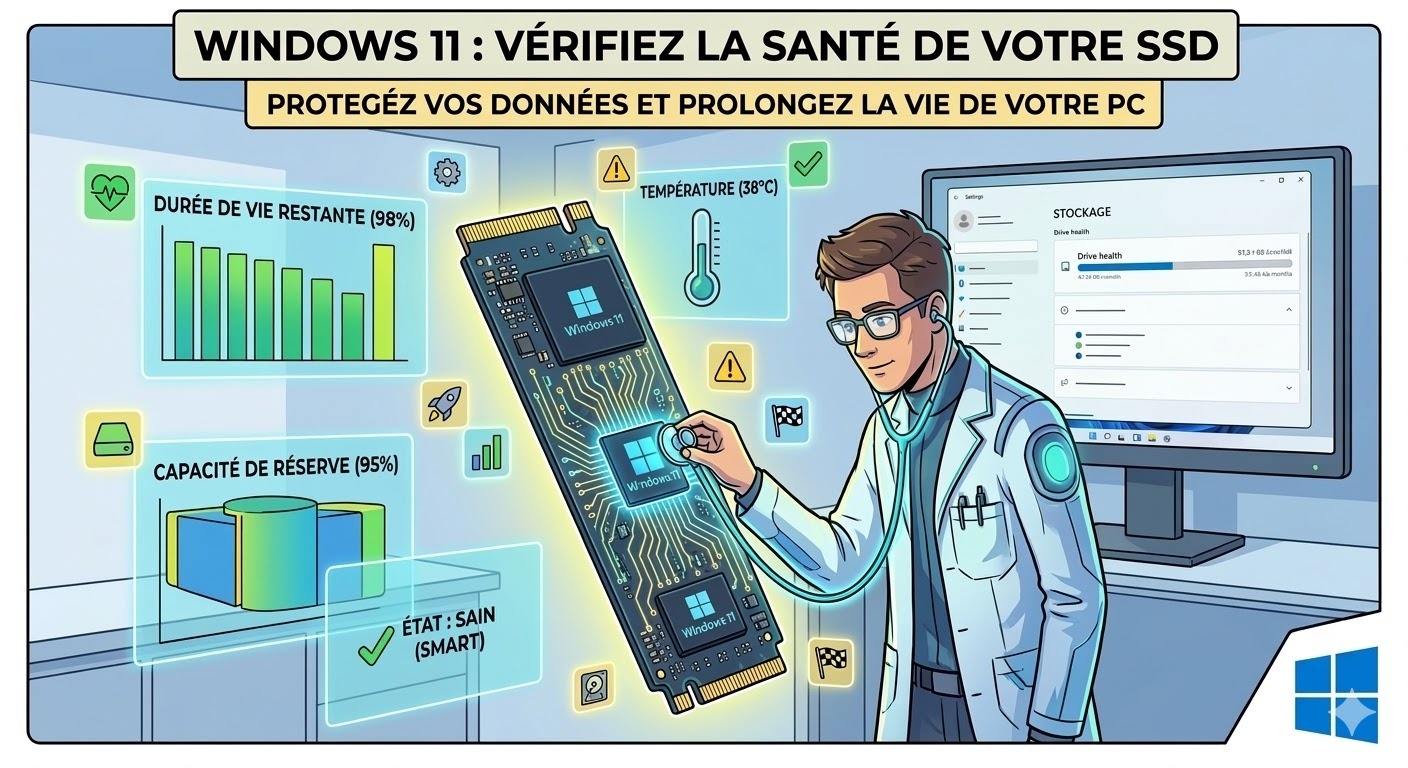 vérification de l'état de santé d'un SSD