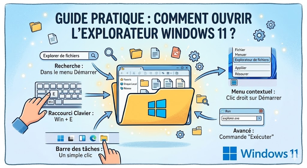 ouvrir l'Explorateur de fichiers de Windows 11