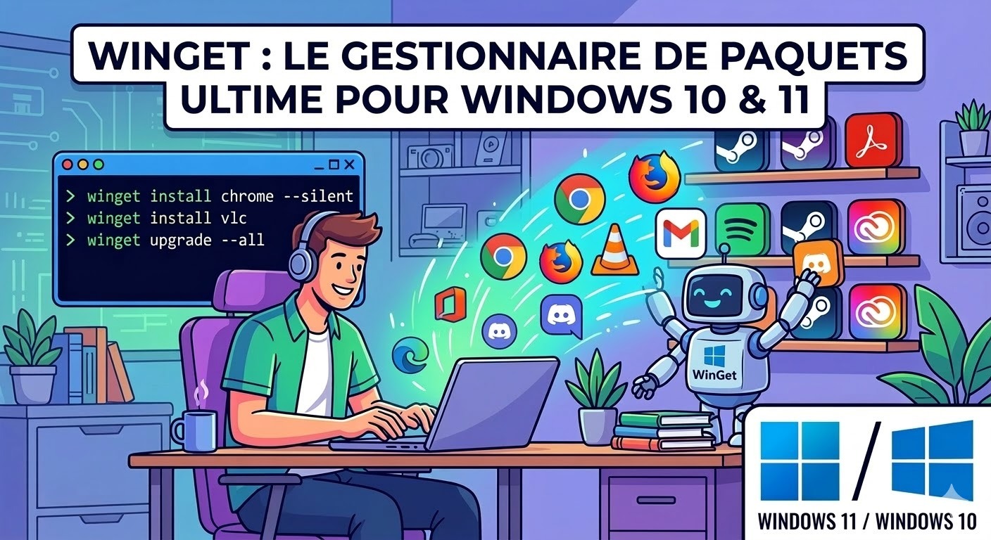 utilisation de l'outil Winget Windows