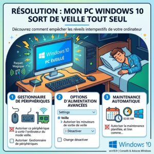 PC Windows sortie mode veille