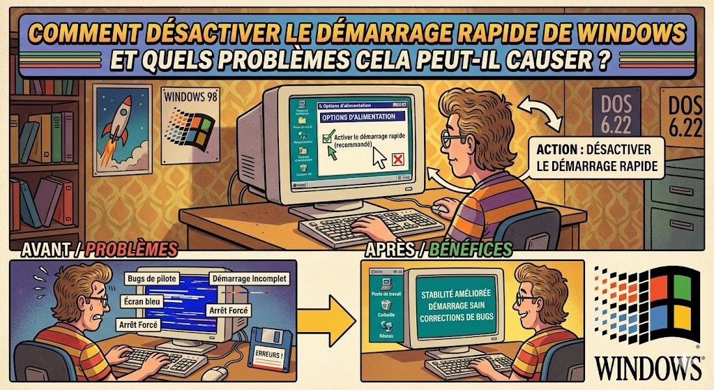 désactiver le Démarrage rapide de Windows