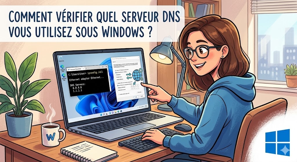 vérifier serveurs DNS Windows