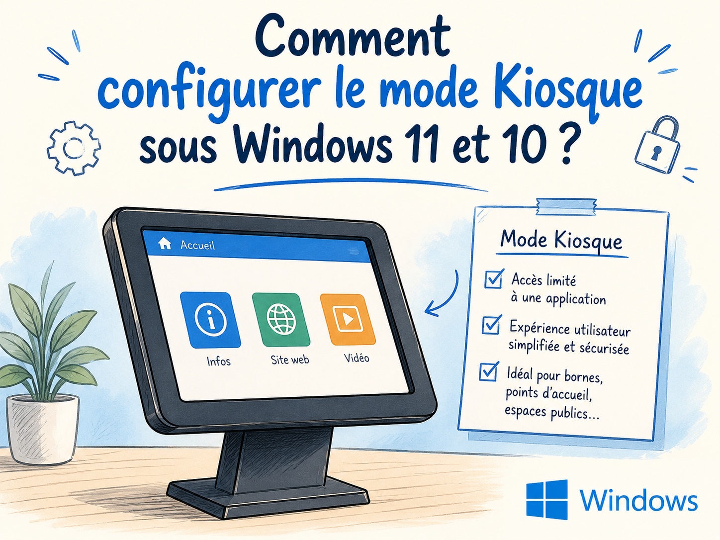 configuration du mode kiosque de Windows