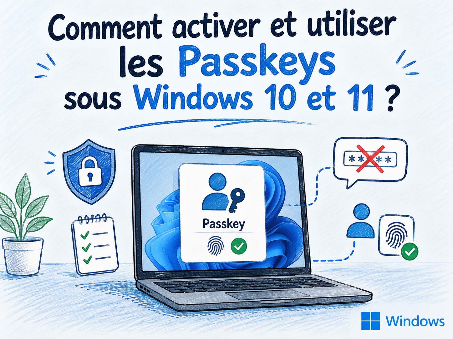 utilisations des passkeys sous Windows