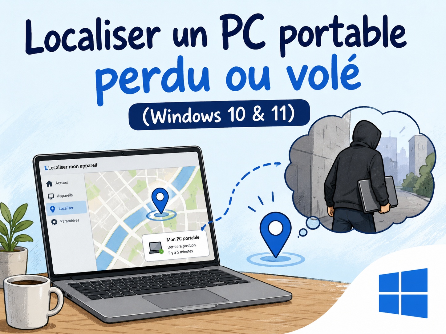 localisation PC portable perdu ou volé
