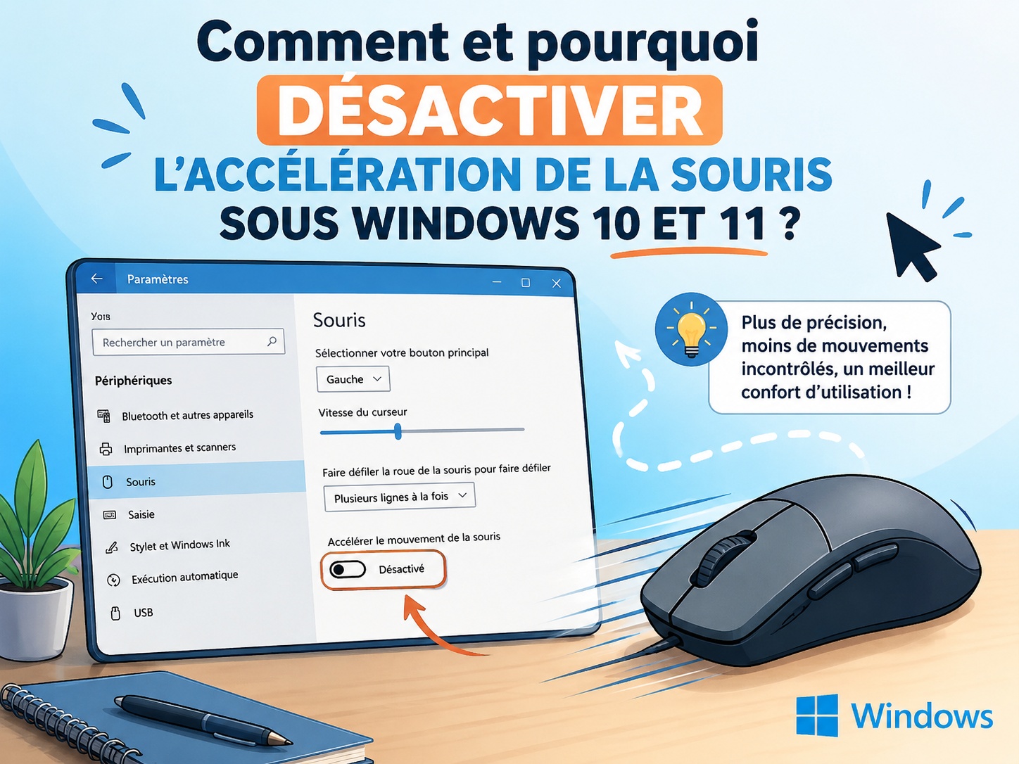 accélération souris Windows