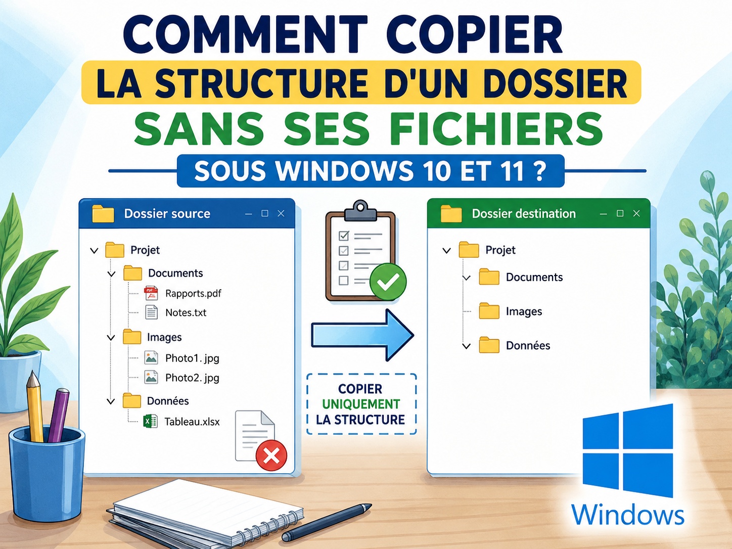 copier structure dossiers Windows