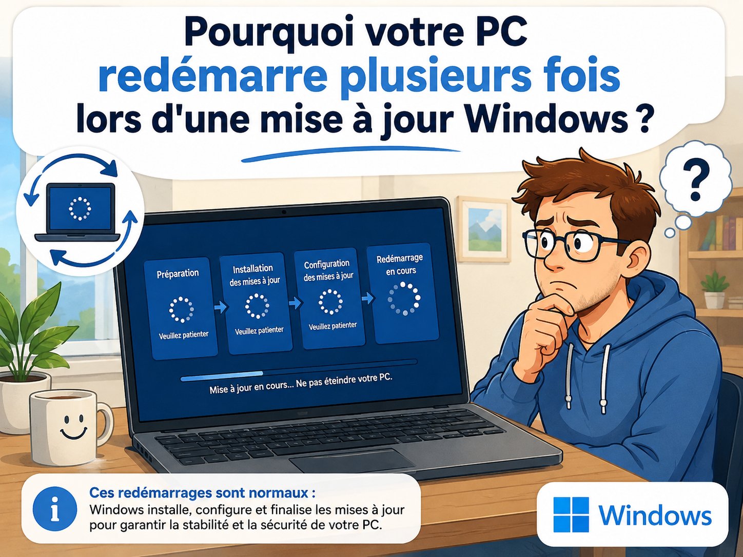 redémarrages PC Windows mises à jour