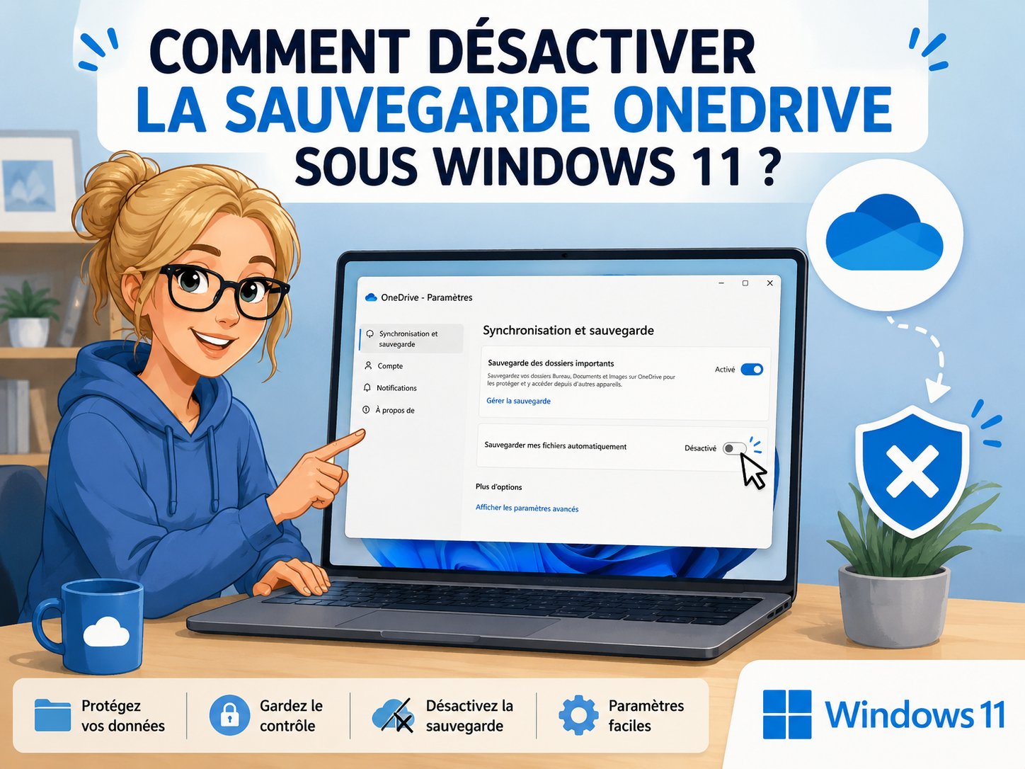 désactivation synchronisation OneDrive