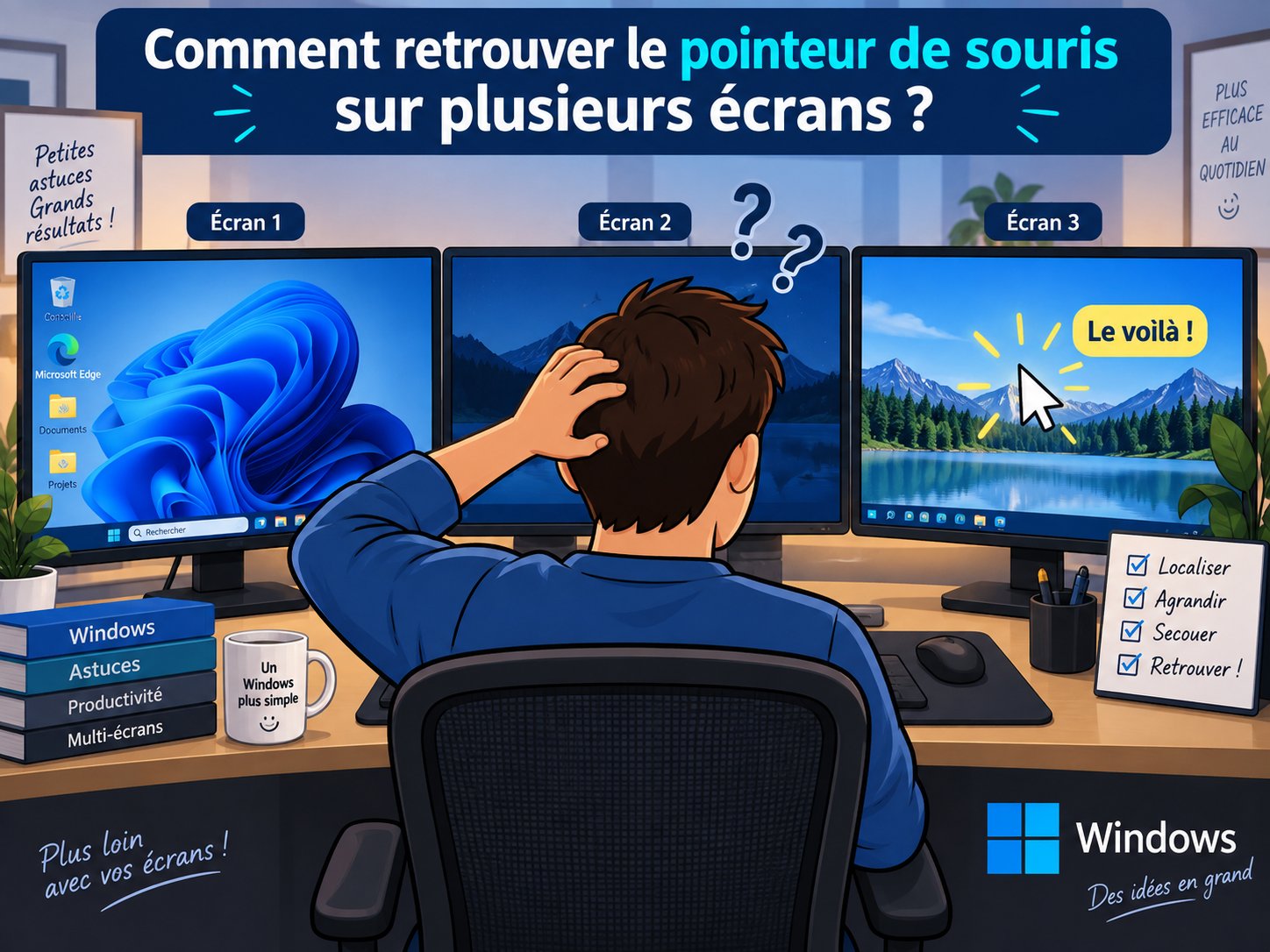 retrouver curseur souris Windows
